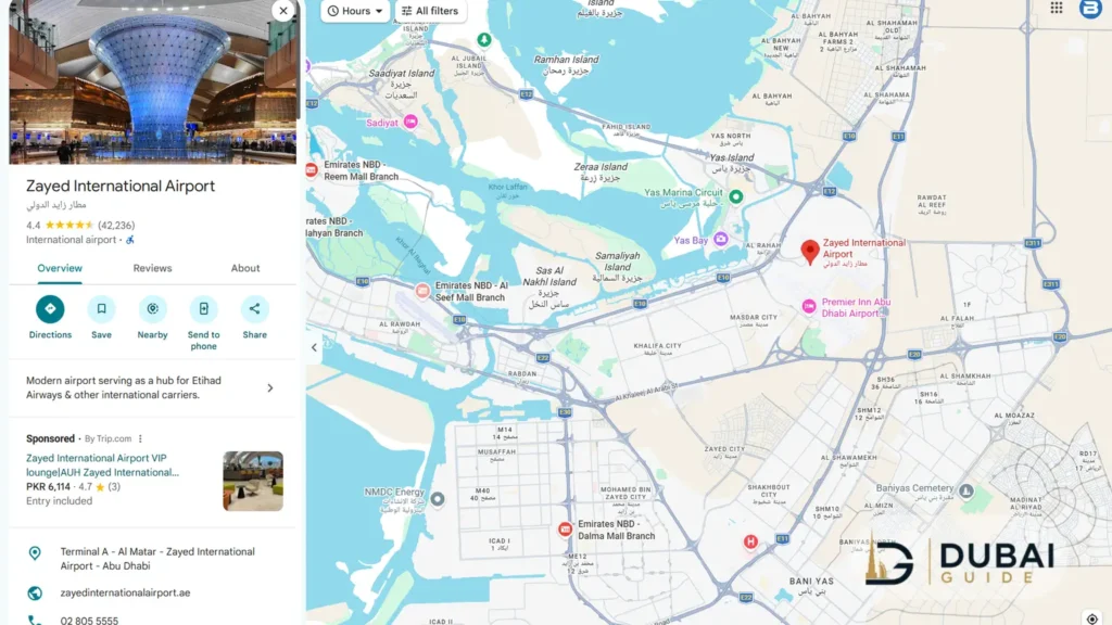 Abu Dhabi Google Map Address Format