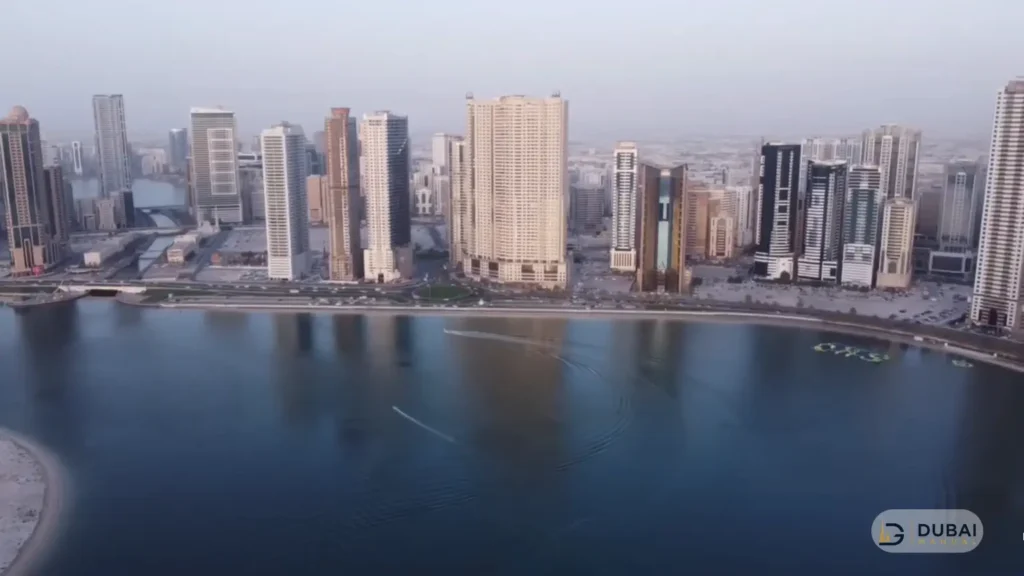 Al Majaz lagoon and Sharjah skyline towers