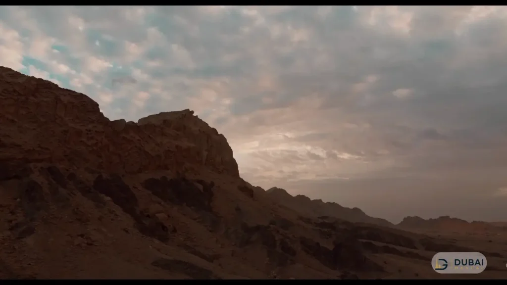 Mleiha mountains at dusk