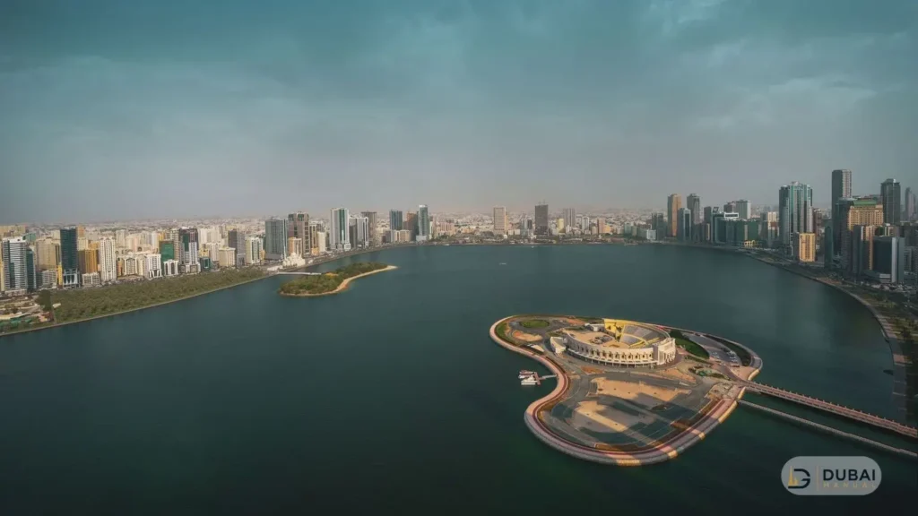 Aerial view of Sharjah's coastline