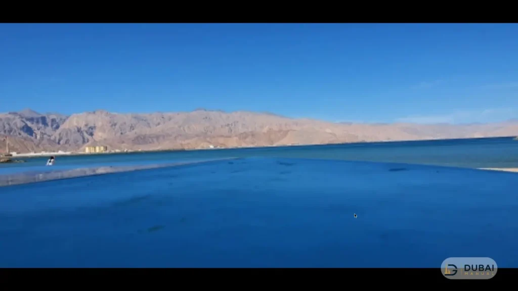 Dibba Al Hisn bay with the Hajar mountains in the background