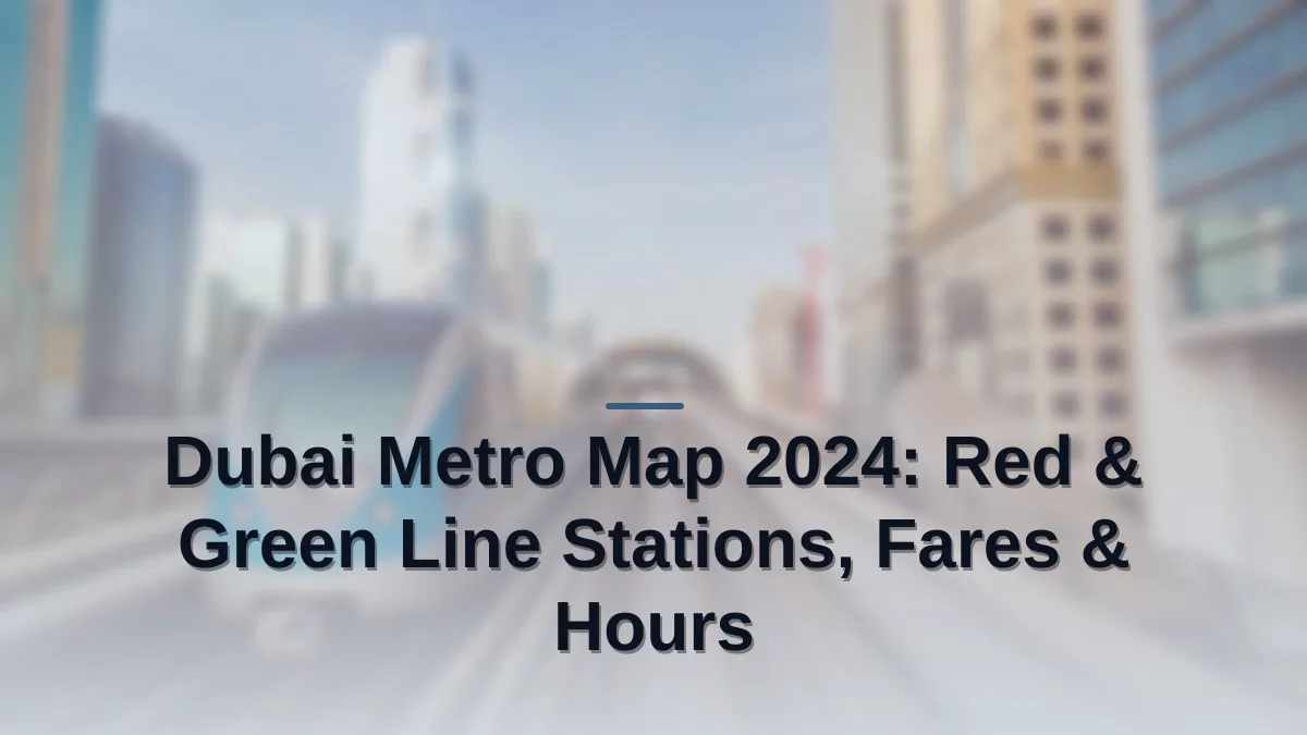dubai metro map 2024