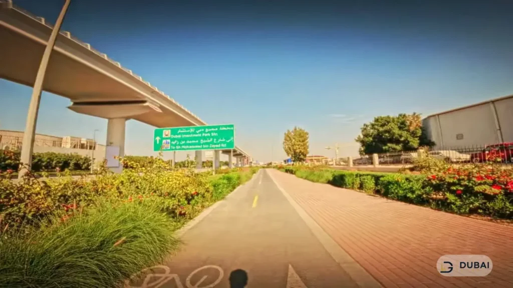 Dubai metro viaduct near Green Community Village