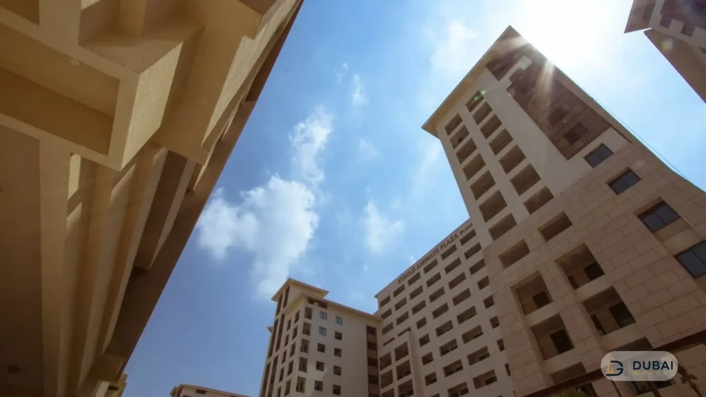 Etihad Plaza towers in Khalifa City