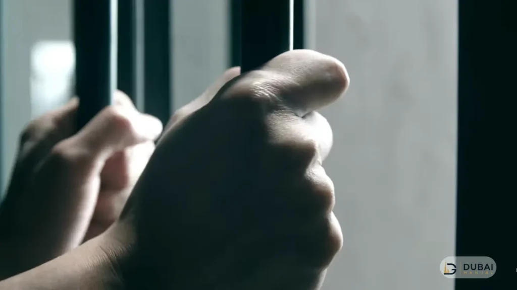 Hands gripping prison bars