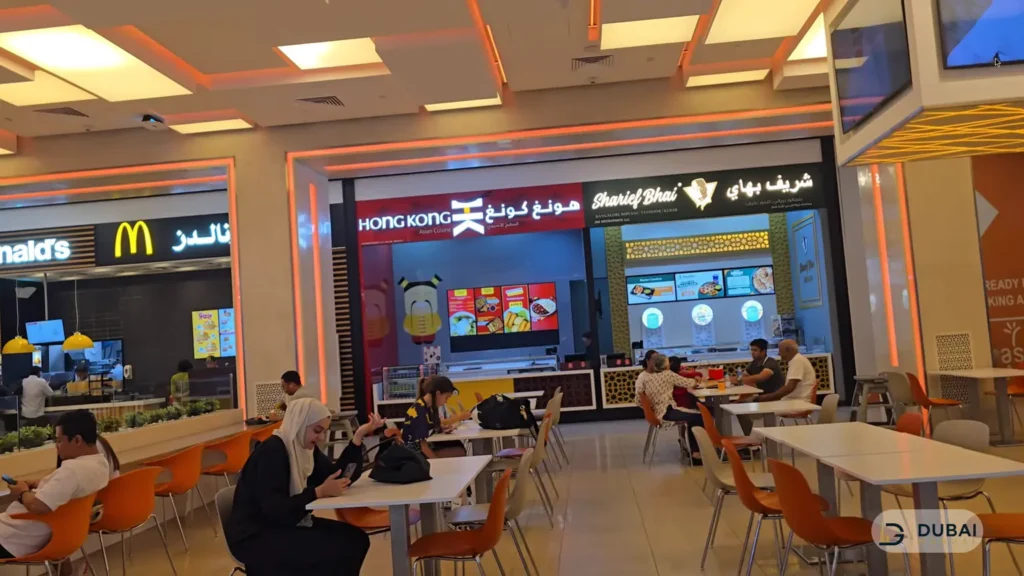 Oasis Mall Sharjah food court with dining outlets