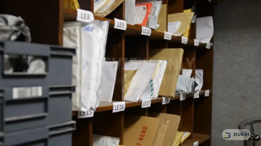 Parcels delivered at a doorstep in Dubai