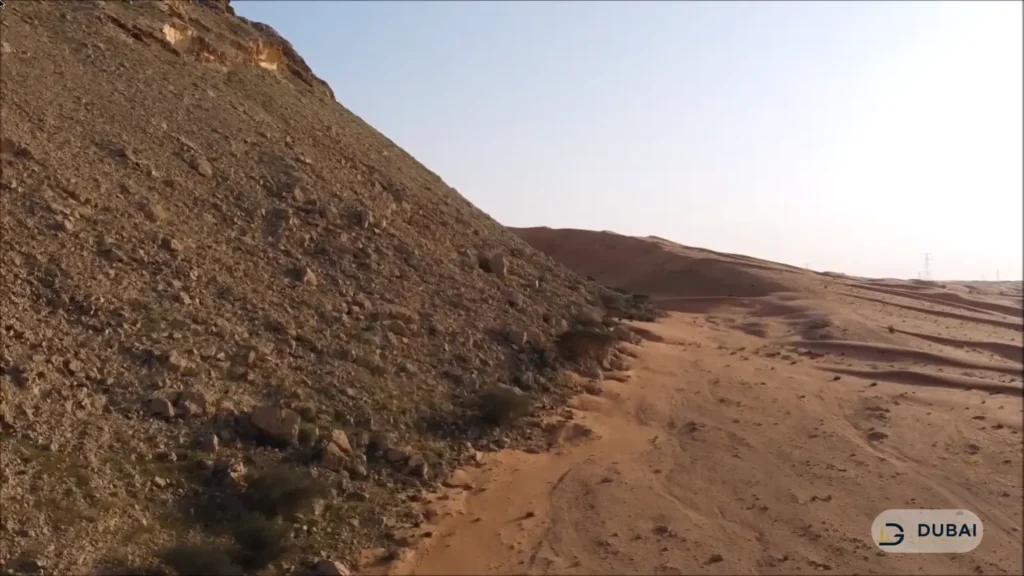 Rocky slope of the Fossil Rock hiking trail