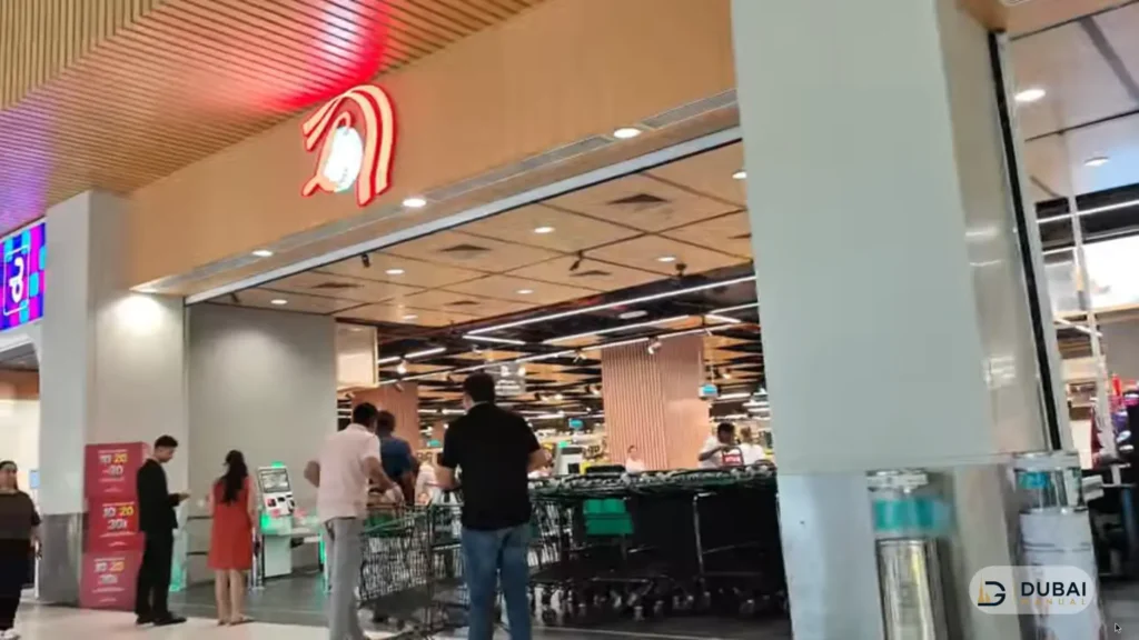 Storefront and self-checkout kiosks at LuLu Hypermarket Silicon Oasis